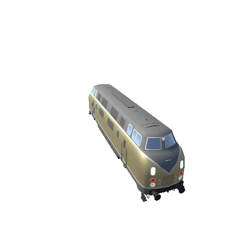Locomotive Low Poly_Yellow